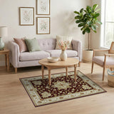 Luxurious Traditional Persian Red Floral Medallion Rug