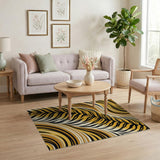 Wavy Tiger Stripe Area Rug