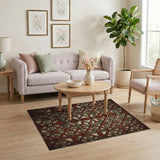 Red Heritage Tribal Interlace Area Rug