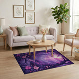 Enchanted Purple Forest Path Area Rug