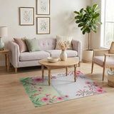 Delicate Pink Blossom Meadow Rug