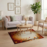 Washable Autumn Forest Landscape Area Rug - Low Pile, Non-Slip, Pet Friendly