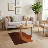 Layered Terracotta Mountains Area Rug