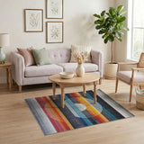 Radiant Sunburst Stripe Area Rug