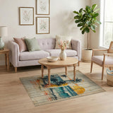 Vintage Coastal Surfboard Area Rug