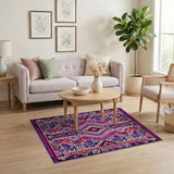 Purple Diamond Southwestern Area Rug