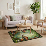 Enchanted Mushroom Forest Path Area Rug