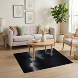 Dramatic Storm Clouds Grey Area Rug