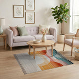 Vibrant Arched Sunset Area Rug
