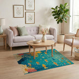 Playful Underwater Fish Coral Area Rug
