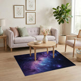 Purple Purple Nebula Cosmic Area Rug