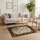 Ivory Gold Red Traditional Persian Floral Rug