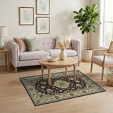 Burgundy Persian Medallion Area Rug
