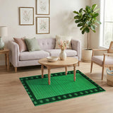 Emerald Green Crocodile Scale Area Rug
