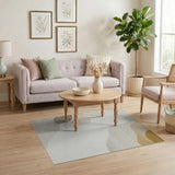 Beige Abstract Organic Layers Area Rug