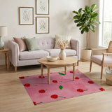 Cherry Bliss Pink Shag Area Rug