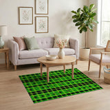 Lucky Shamrock Green Plaid Area Rug