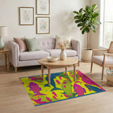 Neon Pixel Fish Frenzy Area Rug
