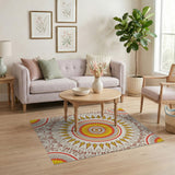 Radiant Sun Mandala Area Rug