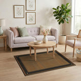 Black Gold Dotted Persian Area Rug