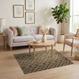 Intricate Beige Gold Lattice Area Rug