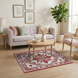 Traditional Persian Red Elegant Red Persian Medallion Area Rug