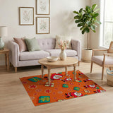 Festive Cartoon Santa Claus Gifts Area Rug