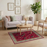 ODIKA Nutcracker Christmas Washable Area Rug - Low Pile Non-Slip Holiday Decor