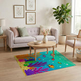 Cartoon Underwater Fish Coral Area Rug