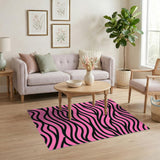 Wavy Abstract Area Pink Wavy Abstract Area Rug