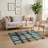 Distressed Vintage Awning Stripe Rug