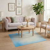 Serene Blue Ombre Gradient Area Rug