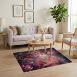 Abstract Area Multi-color and Patterns Cosmic Nebula Swirl Abstract Area Rug