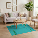 Teal Leaf Coastal Area Rug