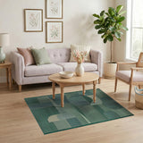 Emerald Green Emerald Green Geometric Abstract Area Rug
