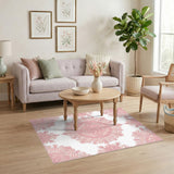 Blush Pink Floral Vintage No. 26 Area Rug