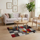 Multi-color and Patterns Multi-Color Geometric Block Area Rug