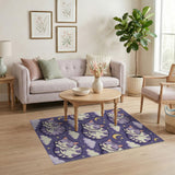 Purple Sleeping Cats Clouds Dream Area Rug