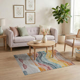 Vibrant Heritage Tribal Wave Area Rug