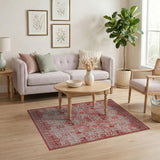 Red Distressed Persian Area Rug