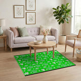 Shamrock Clover Green Area Rug