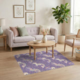 Purple Unicorn Rainbow Kids Washable Area Rug