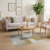 Organic Abstract Beige Neutral Abstract Area Area Rug