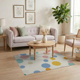 Playful Multi-Color Polka Dot Area Rug