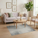 Grey Abstract Grey Geometric Line Area Rug