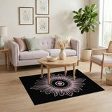 Pink Mandala Geometric Area Rug
