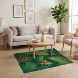 Lush Green Palm Fronds Area Rug