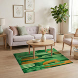 Vibrant Green Cactus Southwestern Area Rug
