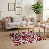 Traditional Persian Intricate Red Persian Motif Area Rug