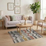 Multi-color and Patterns Multi-Color Zigzag Geometric Southwestern Rug